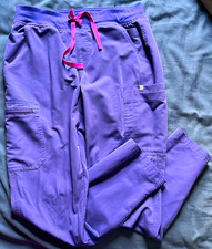 FIGS Amethyst Yola Women s M Purple Scrub Pants Pink Drawstring Solid