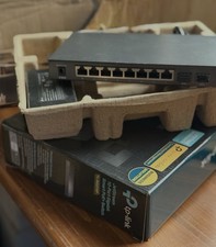 TL-SG2210p 8 Ports PoE Switch  2SFP Version 3.6 Omada Compatible W/power Cables