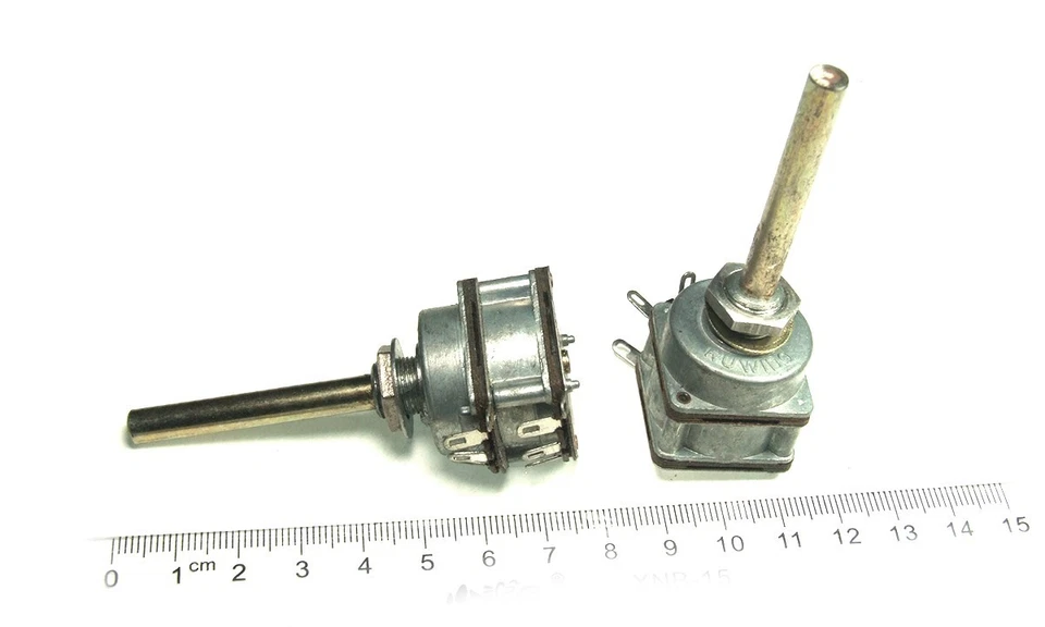 2,5 MOhm ±20% 3W Linear Stereo POTENTIOMETER RUWIDO -- NOS! (1 Stück) - Bild 3 von 3