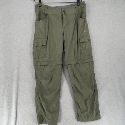 Kathmandu Pants Womens 12 Green Khaki Hiking Outdoors Cargo Relaxed Lightweight