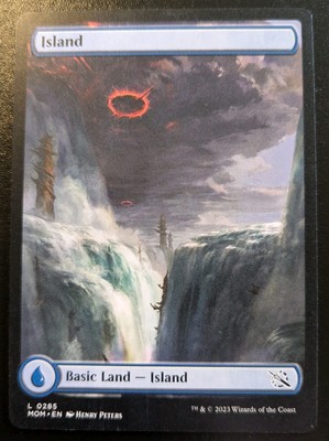 Island (Full Art) 0285 MOM Land March Of The Machine Magic: The Gathering