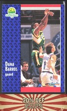 1991-92 Fleer #357 Dana Barros Seattle SuperSonics