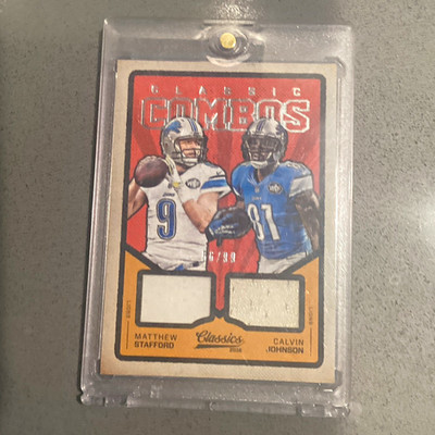 Panini Classics Classic Combos MEM Stafford Johnson Lions /99