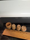 Miniature Barrel Kegs Cast Resin Set Of 3 Large One Opens — photo 2