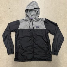 Patagonia Women  s Light  Variable Hoody Jacket Small Grey Black Windbreaker Zip