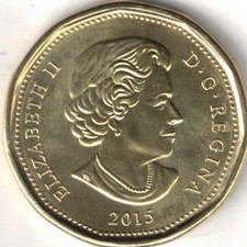 2015 Canada Brilliant Uncirculated One Dollar QEII & Loonie Coin