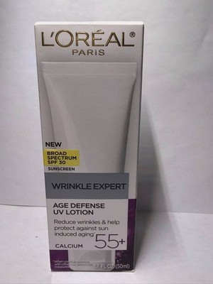 L Oreal Paris Wrinkle Expert 55+ Age Defense UV Lotion SPF 30   Broad Spectrum