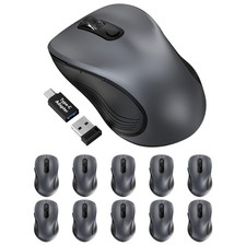 Wireless Mouse for Laptop, 2.4GHz Ergonomic Computer Mouse with Back  Forwar...