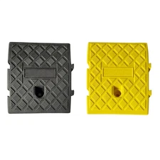 2 Pack Rubber Curb Ramp 9.84*10.63*5.12 inch Driveway Ramp for Curb 