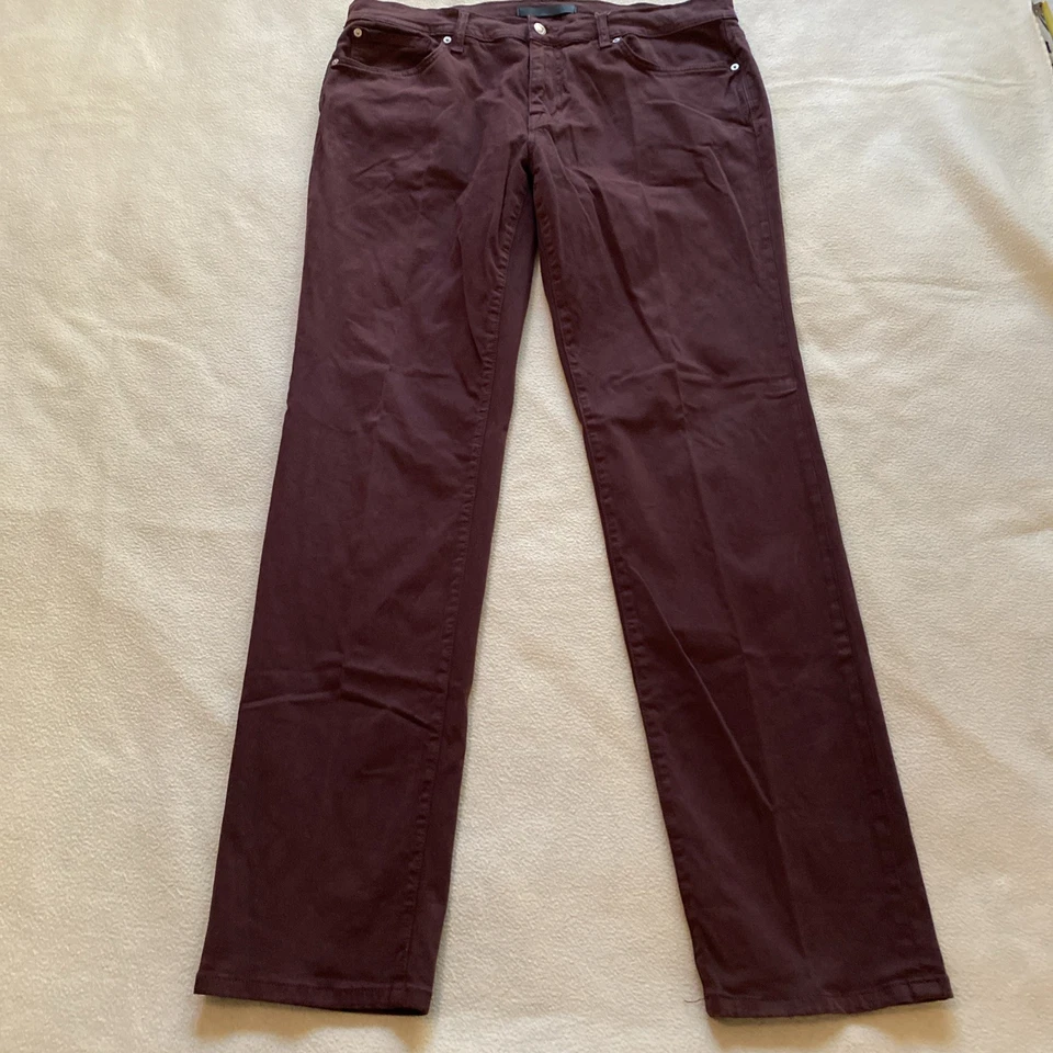 Pantalones de mezclilla estrechos rectos borgoña 36W x 34L Joes Jeans The Brixton para hombre Foto 4 de 4