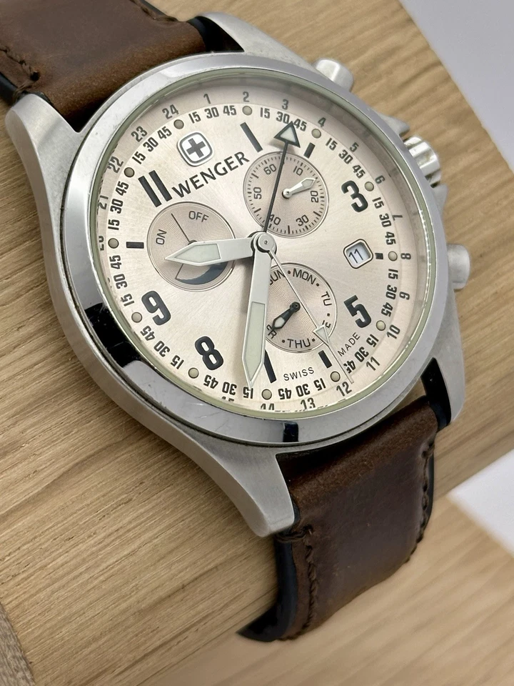 RARO Reloj Hombre Wenger 7275X Cuarzo Suizo - Batería Nueva Foto 3 de 4