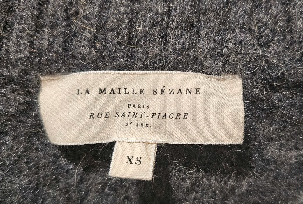 Sezane Amiel  Pullover Sweater Wool Dark Grey XS … - image 6