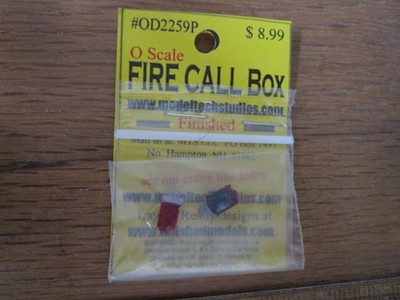 Model Tech Studios OD2259P O Scale FIRE CALL BOX (Pack of 2) For Train Layout