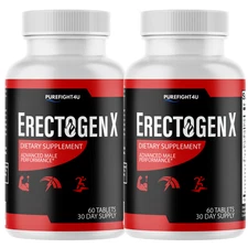 ErectogenX Male Performance Maximum Strength Supplement - 2 Bottles