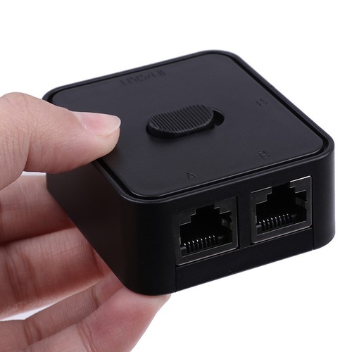 RJ45 Network Switch Selector 1000Mbps 2 In 1 Out/1 In 2 Out Internal External - Afbeelding 3 van 12