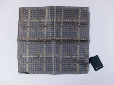  NO CUSTOMS TAX KITON Napoli dark gray houndstooth print silk pocket square