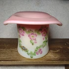 Fenton Burmese Glass Hat, Bird Nest w eggs. Limited Ed, Only 40 made. GLOWS!