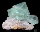 GREEN FLUORITE ON QUARTZ Crystal Healing Mineral Cluster Specimen CHINA