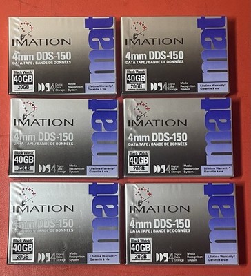 6x Imation Leerkassette DAT DDS-150 / NEU und eingeschweisst