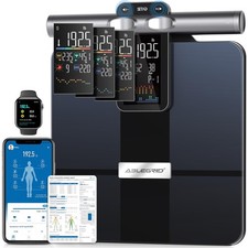 ABLEGRID 8-Electrode Digital Smart Bathroom Scale for Body Weight and Fat Per...