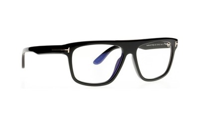 Tom Ford FT 0628 Cecilio- 02 001 Shiny Black/ Blue Block Lenses