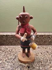 Native American Indian Mudhead Kachina Doll with Drum Vintage Hopi?