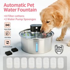3.2L Smart Sensor Cat Dog Water Fountain Wireless Pet Dispenser Drink Filter AU
