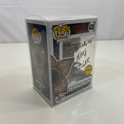 SIGNED Mark Steger Stranger Things Demogorgon Open Face 428 Funko Pop! CHASE