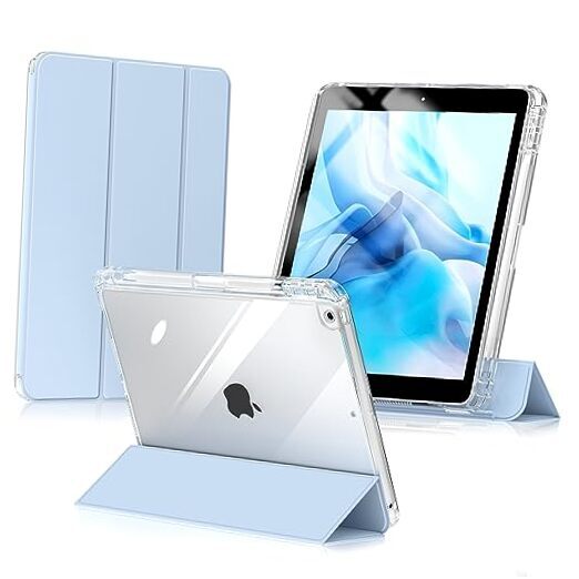 Durable Hybrid iPad Case for 7th/8th/9th Gen 2019-2021 in Sky Blue