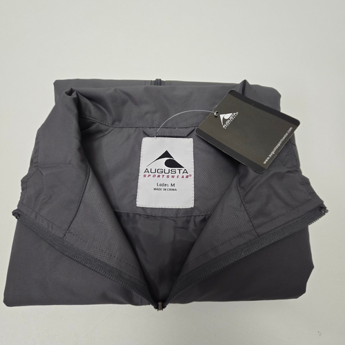 Augusta Sportswear Women's Light Weight Jacket Size M Windbreaker Black/White - Picture 10 of 10