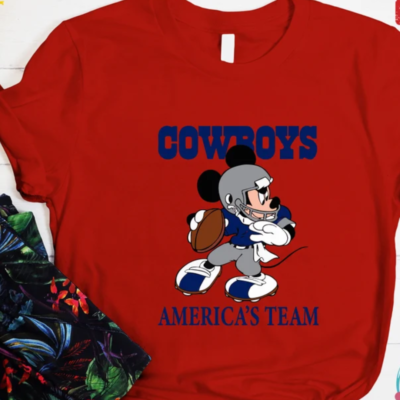 Cowboys Americas Team Shirt, Mickey Football T Shirt