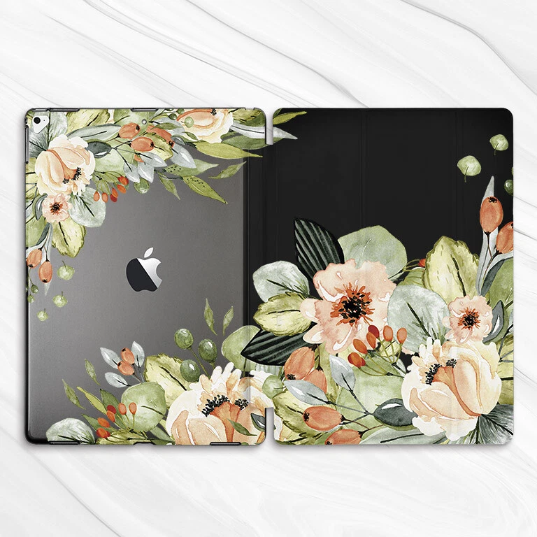 Wildflower Nature Peony Retro Case For iPad 10.2 Air 3 4 5 Pro 9.7 11 12.9 Mini - Image 4 of 4