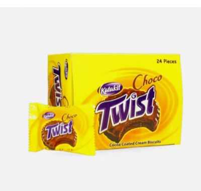 Twist Coated Cream Sandwich Biscuit 24 Pieces بسكويت تويستKatakit Choco