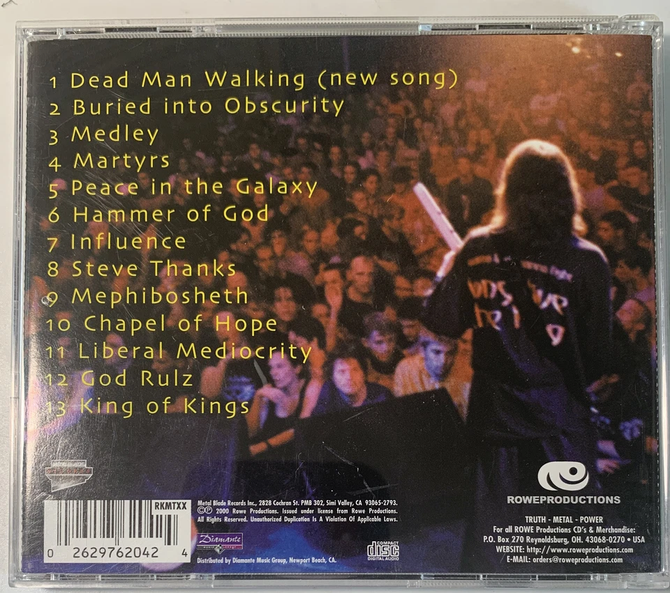 Mortification  10 Years Live Not Dead CD 2000 Christian Metal VG+ - Image 2 of 3