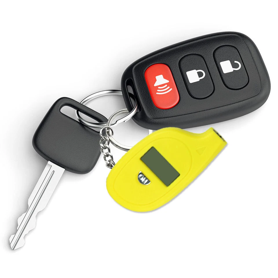 1x Mini LCD Digital Neumático de Coche Neumático Medidor de Presión de Aire Probador Llavero Accesorios Foto 3 de 4