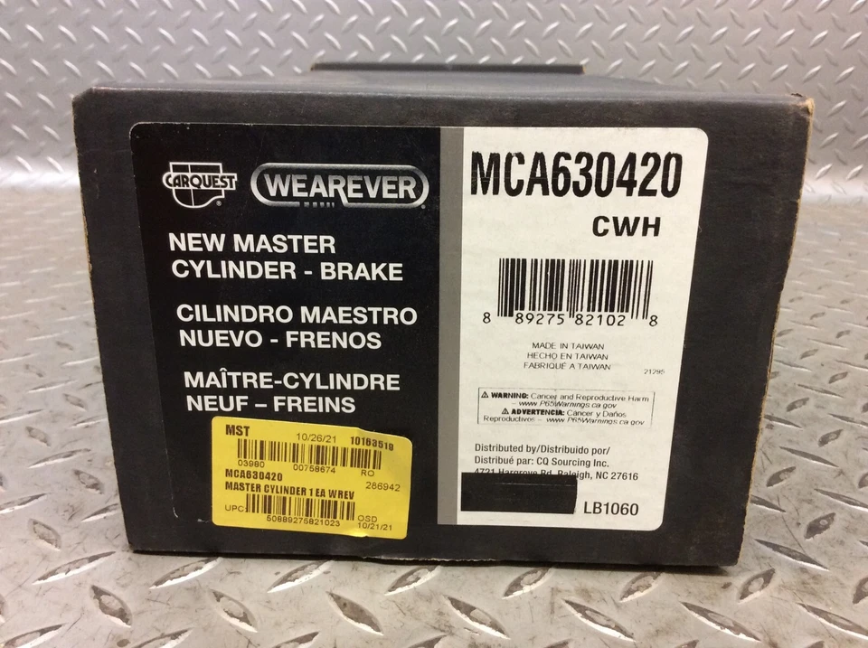 Se adapta a: 02-04 Nissan Pathfinder Reman cilindro maestro de freno Wearever MCA630420 Foto 2 de 4