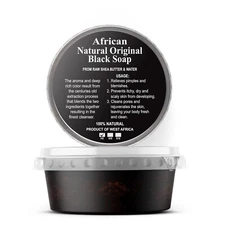 Raw African Black Soap Paste 100% Pure Natural Organic Face Body Wash