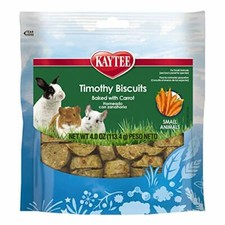 Kaytee Timothy Biscuits Baked Treat For Rabbit & Small Breed,Carrot Flavour,4 oz