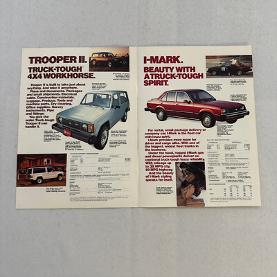 1984 Isuzu Sales Brochure Catalog Trooper II I-Mark P'Up Pickup