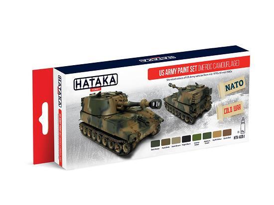 Hataka 8x 17ml AS51 Acrylic Paint Set - US Army paint set (MERDC camouflage)