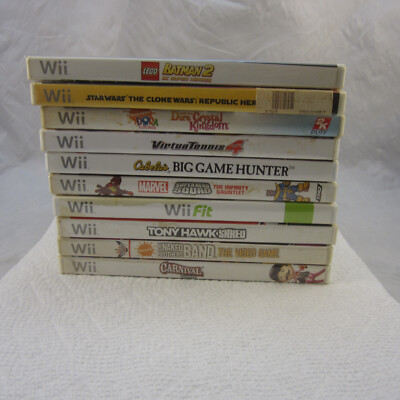 Nintendo Wii Games Carnival Wii Fit Tony Hawk Shred Lego Batman 2 Lot Of 10