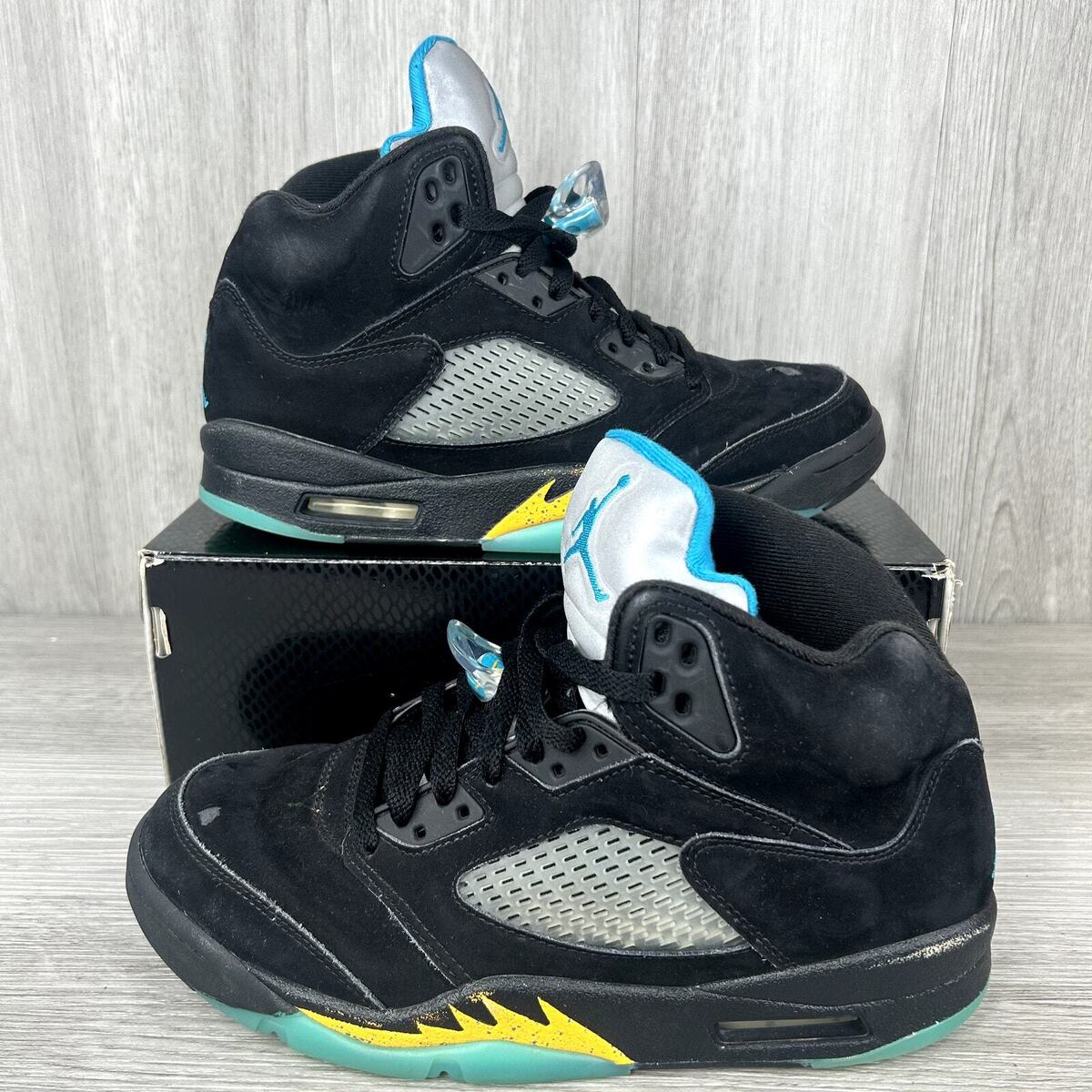 Nike Air Jordan 5 Retro Aqua Black Sz 8 DD0587-047 2023 Nike Air Jordan 5 Retro Aqua Black Sz 8 DD0587-047 2023