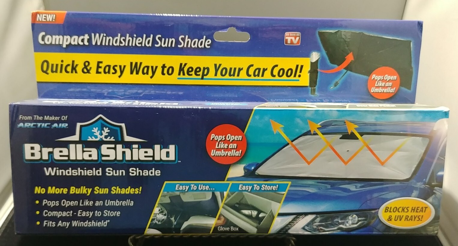 Brella Shield Car Windshield Sun Shade Umbrella (31x57) (As Seen On TV) eBay