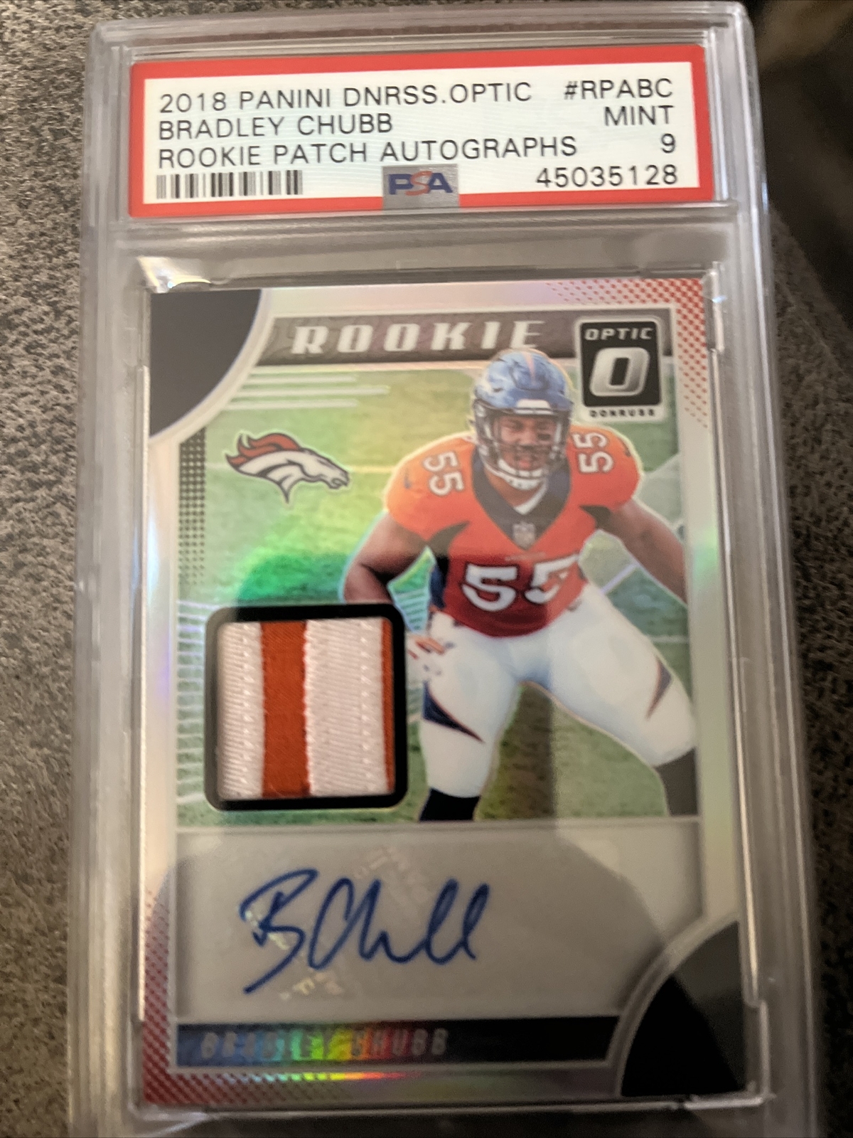 Bradley Chubb Panini Donruss Optic Rookie Patch Autographs #RPABC Base
