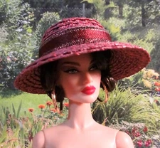 Perfectly Posh Cassis straw hat for FR, Barbie