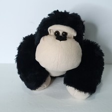 Monkey Plush Black Tan Ape Stuffed Animal Gorilla Peek A Boo 10"