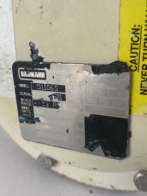 Fisher 51106S Baumann Pneumatic Stainless Control Valve 1/4” | eBay