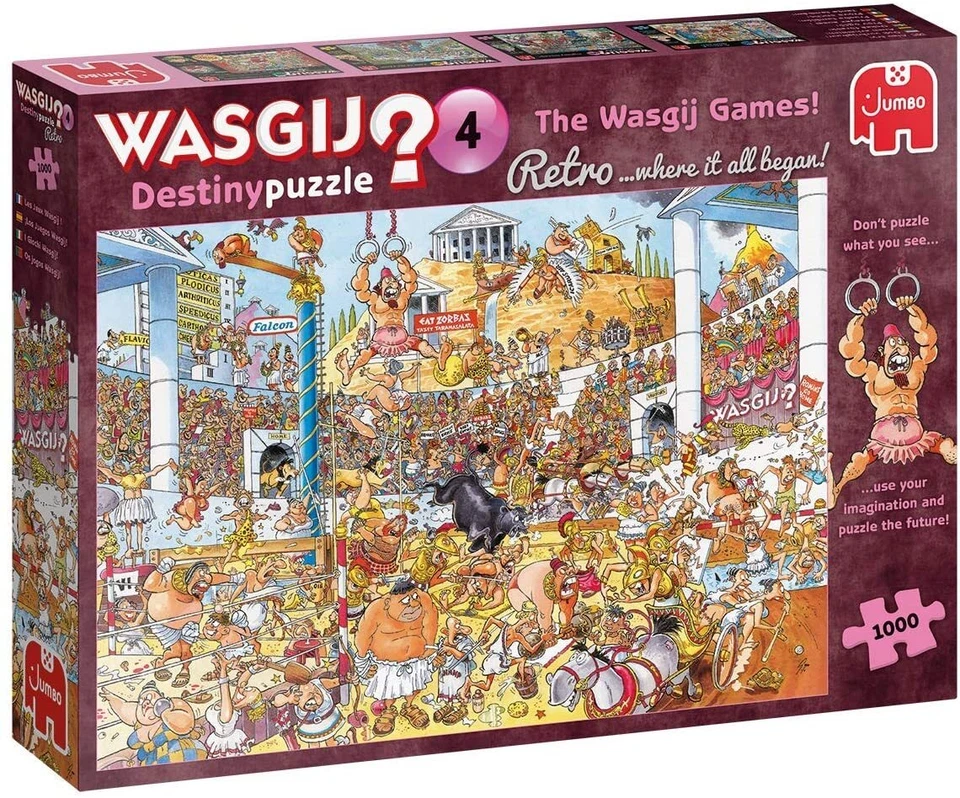 JUMBO SPIELE Jumbo 19178 Wasgij Retro Destiny 4 Die Wasgij-Spiele 1000 Teile Puzzle Antike