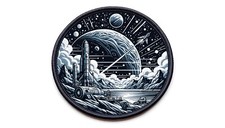 Alien Planet Patch Iron-on Applique Sci-Fi Cosplay Fantasy Space Planet Moon