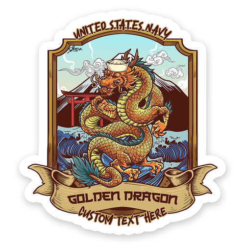 Golden Dragon US Navy Hoodie - US Navy Deployment Hoodie - USN Veteran Gift - Picture 2 of 3